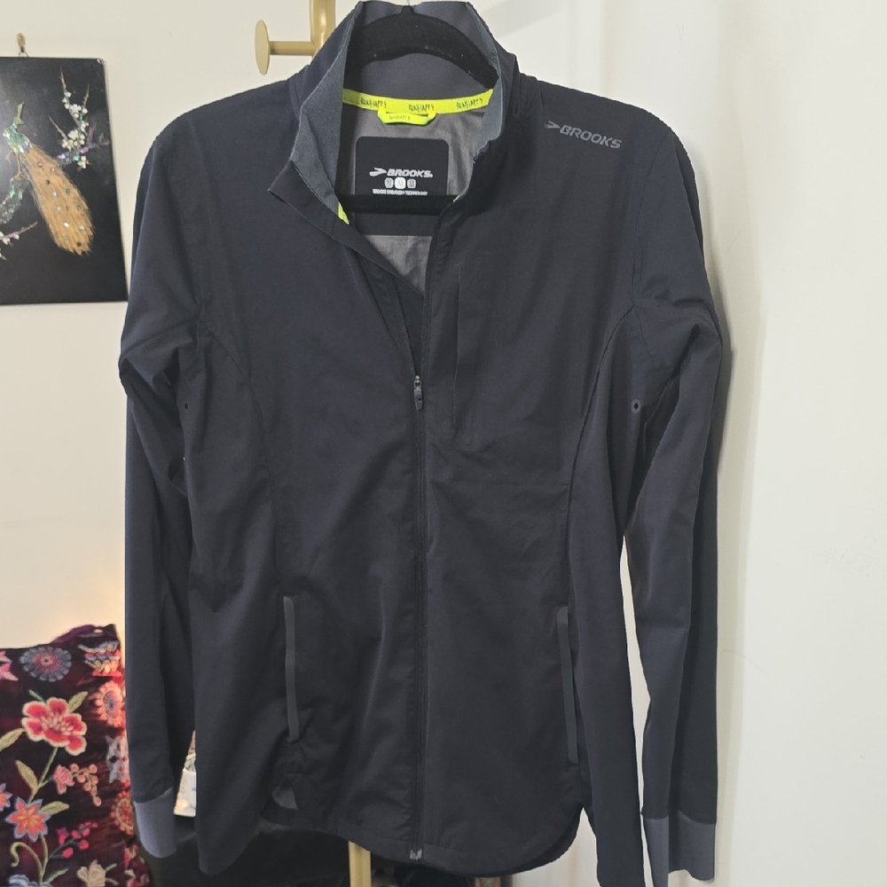 Brooks Black And Charcoal Full-Zip Running Jacket